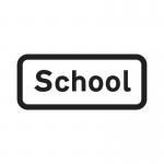 439 X 188 mm Dibond schoolroad Sign (with Channel) 424180
