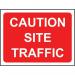 600 X 450 mm Temporarysign - Caution Site Traffic 424189