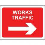 600 X 450 mm Temporarysign - Works Traffic (arrow Right) 424204