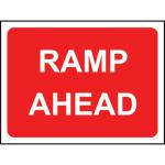 600 X 450 mm Temporarysign & Frame - Ramp Ahead 424214