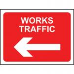 600 X 450 mm Temporary Sign& Frame - Works Traffic (arrow Left) 424222