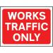 600 X 450 mm Temporarysign & Frame - Works Traffic Only 424224