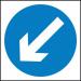 600 X 600 mm Temporarysign & Frame - Keep Left Arrow 424230