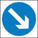 750 X 750 mm Temporarysign & Frame - Keep Right Arrow 424259