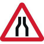 750 mm Tri. Temporary Sign& Frame - Road Narrows Both Lanes 424269