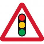 750 mm Tri. Temporarysign & Frame - Traffic Lights 424272