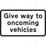 879 X 484 mm Dibond give Way Tooncoming Vehicles Road Sign (with Channel) 424278