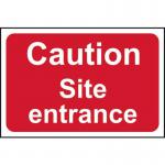 Caution Site Entrance- 1.2 mm Recyclable Pp (600 X 400 Mm) 424287
