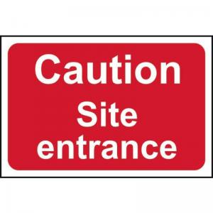 Caution Site Entrance - 1.2mm Recyclable Pp 600 X 400mm 424287