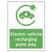 Electric Vehicle Rechargingpoint Only - Acp (300 X 400 Mm) 424300