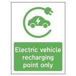 Electric Vehicle Rechargingpoint Only - 1.2 mm Recyclable Pp (200 X 300 Mm) 424306