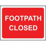 Footpath Closed - Classicroll Up Traffic Sign (600 X 450 Mm) 424311