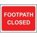 Footpath Closed - Classicroll Up Traffic Sign (600 X 450 Mm) 424311