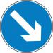 Keep Right Arrow - Classicroll Up Traffic Sign (750 Mm) 424324