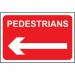 Pedestrians (arrowleft) - 1.2 mm Recyclable Pp (600 X 450 Mm) 424340