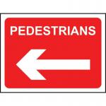 Pedestrians Arrow Left - Classicroll Up Traffic Sign (600 X 450 Mm) 424344