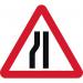 Road Narrows Nearside - Classicroll Up Traffic Sign (600 mm Tri) 424355
