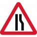 Road Narrows Offside - Classicroll Up Traffic Sign (750 mm Tri) 424358