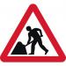 Road Works - Classic Rollup Traffic Sign (600 mm Tri) 424359