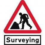 Road Works & Surveying Supp Plate- Classic Roll Up Traffic Sign (600 mm Tri) 424365