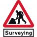 Road Works & Surveying Supp Plate- Classic Roll Up Traffic Sign (600 mm Tri) 424365
