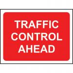 Traffic Control Ahead - Classicroll Up Traffic Sign (1050 X 750 Mm) 424402