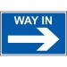 Way in Arrow Right- 1.2 mm Recyclable Pp (600 X 450 Mm) 424406