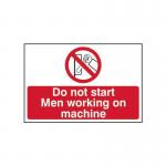 Do Not Start Men Workingon Machine - 1.2 mm Recyclable Pp (300 X 200 Mm) 424477
