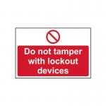 Do Not Tamper with Lockoutdevices - Magnetic (225 X 150 Mm) 424479