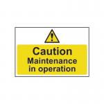 Caution Maintenance Inoperation - 1.2 mm Recyclable Pp (300 X 200 Mm) 424508