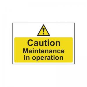 Caution Maintenance In Operation - 1.2mm Recyclable Pp 300 X 200mm