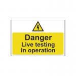 Danger Live Testing Inoperation - 1.2 mm Recyclable Pp (300 X 200 Mm) 424510