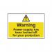 Warning Power Supply Has Been Lockedoff for Your Protection - 1.2 mm Recyclable Pp (300 X 200 Mm) 424511