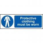 Protective Clothing Mustbe Worn - 1.2 mm Recyclable Pp (300 X 100 Mm) 424525