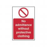 No Admittance Without Protectiveclothing - Sav (200 X 300 Mm) 424553