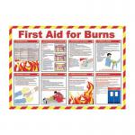 Safety Poster- First Aid for Burns 424575