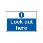 Lock Out Here - 1.2 mm Recyclable Pp (300 X 200 Mm) 424585