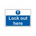 Lock Out Here - 1.2 mm Recyclable Pp (300 X 200 Mm) 424585