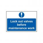 Lock Out Valves Before Maintenancework - 1.2 mm Recyclable Pp (300 X 200 Mm) 424587