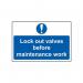 Lock Out Valves Before Maintenancework - 1.2 mm Recyclable Pp (300 X 200 Mm) 424587