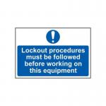 Lockout Procedures Must Be Followed... - 1.2 mm Recyclable Pp (300 X 200 Mm) 424589