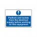 Padlock and Isolate From The Electricalsupply... - 1.2 mm Recyclable Pp (300 X 200 Mm) 424591