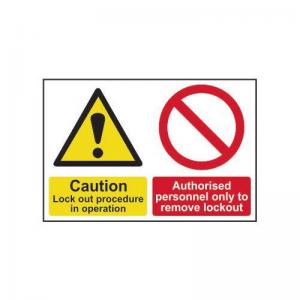 Caution Lock Out Procedure In OperationAuthorised Personnel Only To