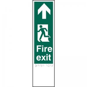 Fire Exit Man Left Arrow Up - Taktyle 75 X 300mm 424603