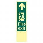Fire Exit Man Left Arrowup - Taktyleph (75 X 300 Mm) 424604