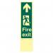 Fire Exit Man Left Arrowup - Taktyleph (75 X 300 Mm) 424604