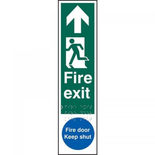 Fire door keep shut in photoluminescent sign