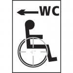 Disabled Wc Arrowleft - Taktyle (150 X 225 Mm) 424646