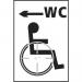 Disabled Wc Arrowleft - Taktyle (150 X 225 Mm) 424646