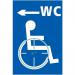 Disabled Wc Arrowleft - Taktyle (150 X 225 Mm) 424647